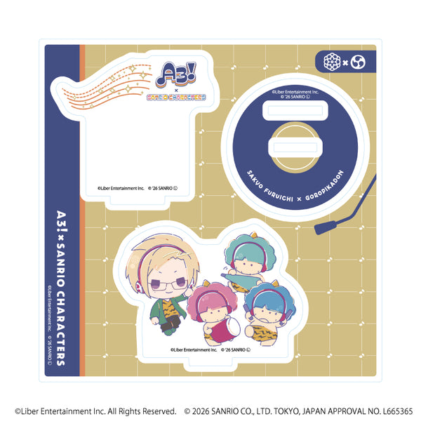 『A3!×Sanrio characters』アクリルスタンドプレート41/古市 左京×ゴロピカドン(コラボイラスト)