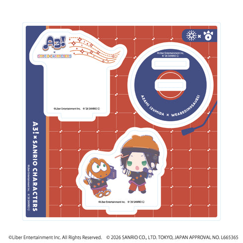 『A3!×Sanrio characters』アクリルスタンドプレート42/泉田 莇×ウィアーダイナソアーズ(コラボイラスト)