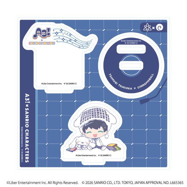 『A3!×Sanrio characters』アクリルスタンドプレート43/月岡 紬×シナモロール(コラボイラスト)