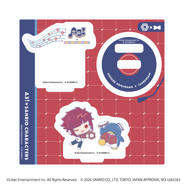 『A3!×Sanrio characters』アクリルスタンドプレート46/有栖川 誉×タキシードサム(コラボイラスト)