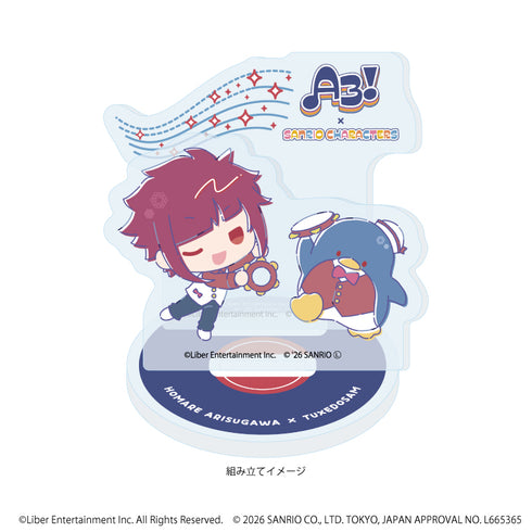 『A3!×Sanrio characters』アクリルスタンドプレート46/有栖川 誉×タキシードサム(コラボイラスト)