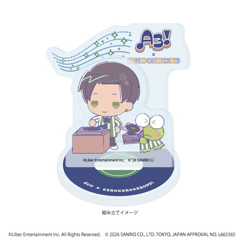 『A3!×Sanrio characters』アクリルスタンドプレート48/ガイ×けろけろけろっぴ(コラボイラスト)