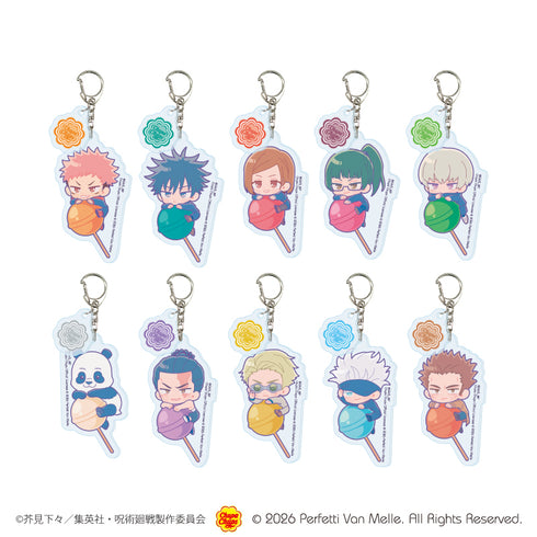 『呪術廻戦×チュッパチャプス』パーツ付きアクリルキーホルダー01/コンプリートセット(全10種)(コラボイラスト)