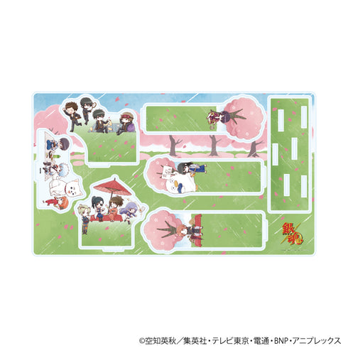 『銀魂』プレミアム アクリルジオラマプレート01/お花見 集合デザイン(グラフアートイラスト)【202608再販】