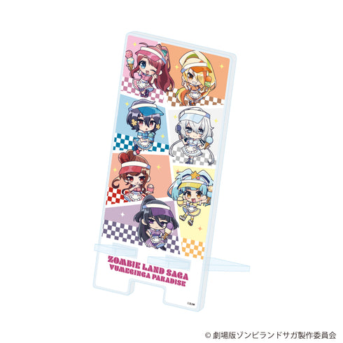 『ゾンビランドサガ ゆめぎんがパラダイス』スマキャラスタンド01/集合デザイン アイス屋さんver.(ミニキャライラスト)