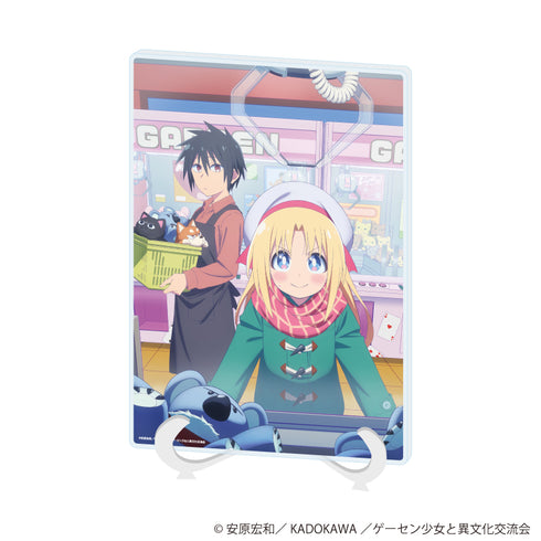 『ゲーセン少女と異文化交流』アクリルアートボード(A5サイズ)01/A(公式イラスト)