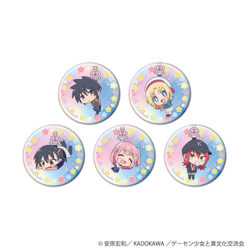 『ゲーセン少女と異文化交流』缶バッジ02/コンプリートセット(全5種)(ミニキャライラスト)
