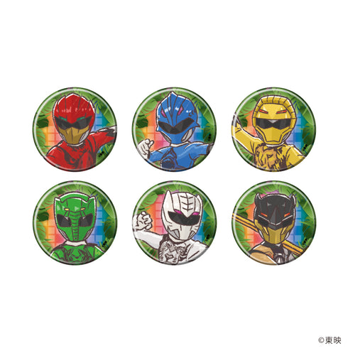 『動物戦隊ジュウオウジャー』缶バッジ01/コンプリートセット(全6種)(グラフアートイラスト)