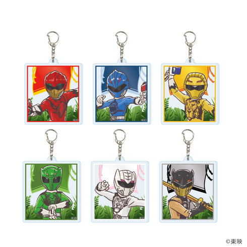 『動物戦隊ジュウオウジャー』アクリルキーホルダー01/コンプリートセット(全6種)(グラフアートイラスト)
