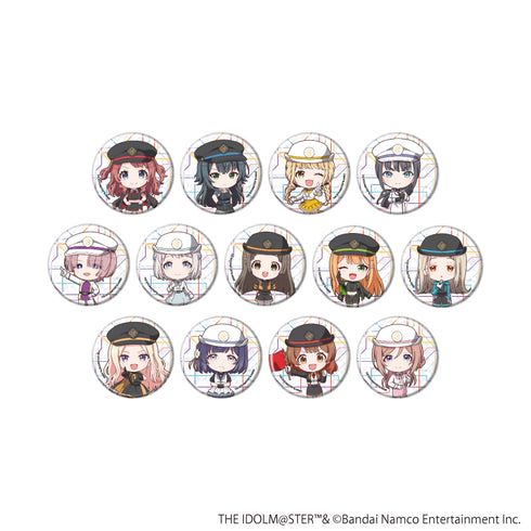 "Gakuen Idolmaster" Pin Badge 06 / Station Attendant-Style Outfit Ver. Complete Set (13 Varieties) (Mini Character Illustrations)