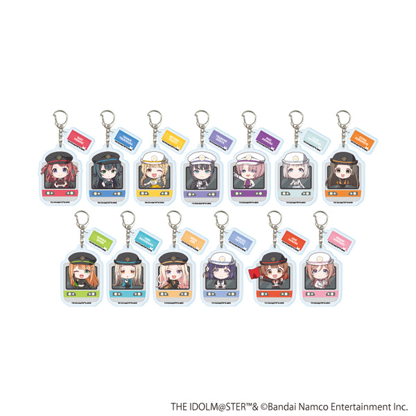 "Gakuen Idolmaster" Acrylic Keychain with Parts 03 / Station Attendant-Style Outfit Ver. Complete Set (All 13 Varieties) (Mini Character Illustration)