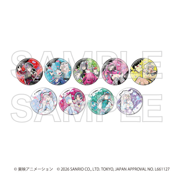 『ガールズバンドクライ×サンリオキャラクターズ』ホログラム缶バッジ(57mm)03/コンプリートセット(全9種)(コラボイラスト)