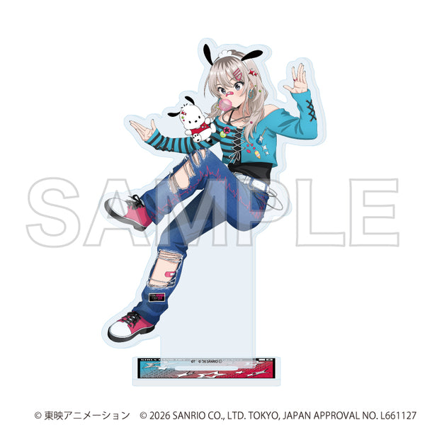 『ガールズバンドクライ×サンリオキャラクターズ』アクリルスタンド20/河原木 桃香×ポチャッコ(コラボイラスト)