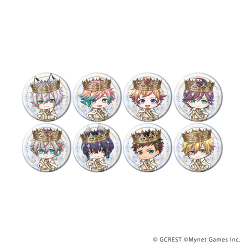 『夢王国と眠れる100人の王子様』ホログラム缶バッジ(57mm)22/コンプリートセット(全8種)(ミニキャライラスト)