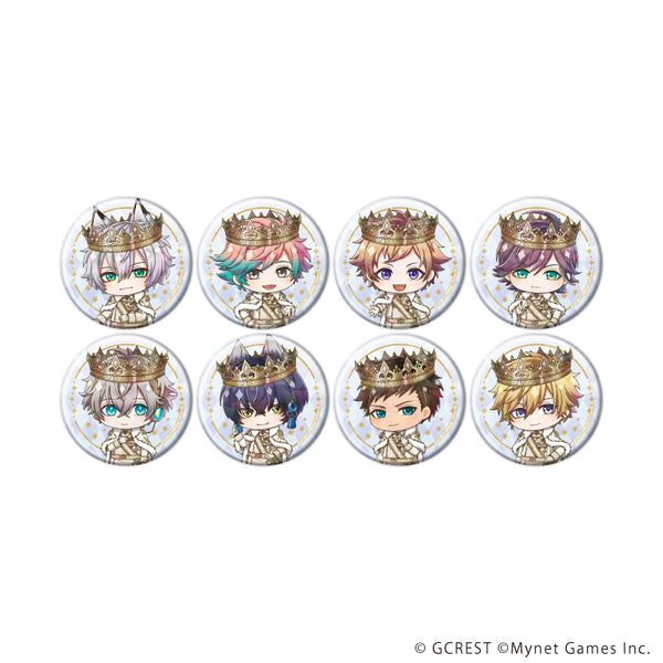 『夢王国と眠れる100人の王子様』ホログラム缶バッジ(57mm)22/コンプリートセット(全8種)(ミニキャライラスト)
