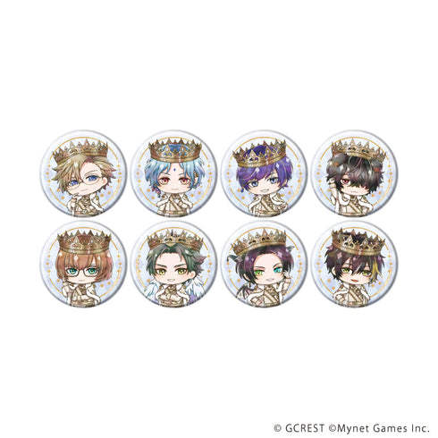 『夢王国と眠れる100人の王子様』ホログラム缶バッジ(57mm)23/コンプリートセット(全8種)(ミニキャライラスト)
