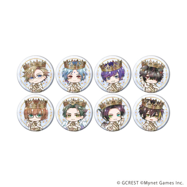 『夢王国と眠れる100人の王子様』ホログラム缶バッジ(57mm)23/コンプリートセット(全8種)(ミニキャライラスト)
