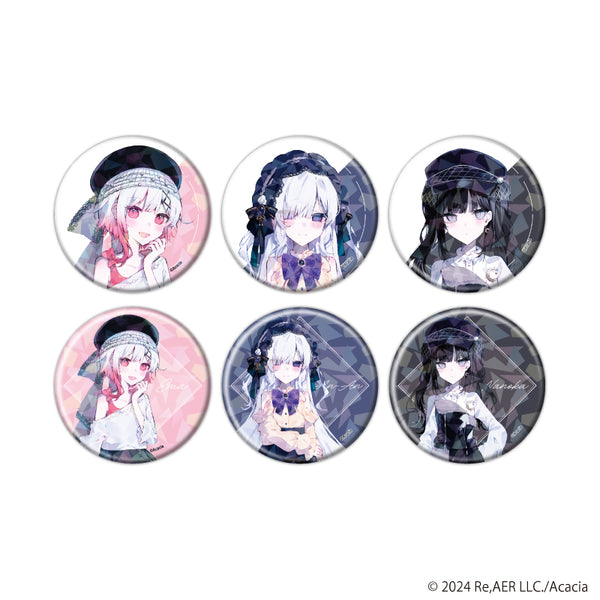 『魔法少女ノ魔女裁判』ホログラム缶バッジ(57mm)01/ダークガーリーファッションver. コンプリートセット(全6種)(描き下ろしイラスト)