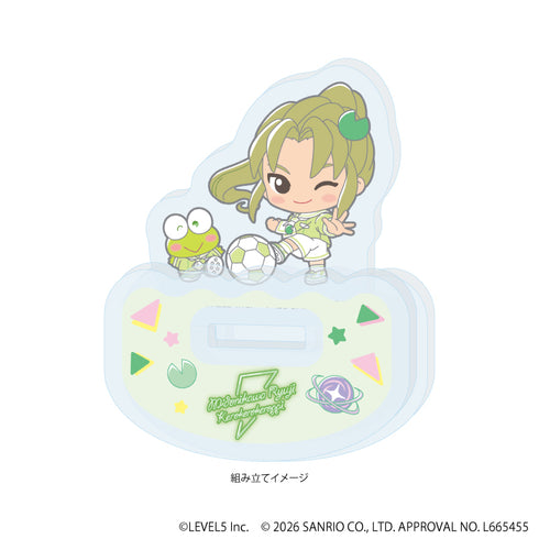 『イナズマイレブン×サンリオキャラクターズ』ゆらゆらアクリルスタンド06/緑川リュウジ×けろけろけろっぴ(コラボイラスト)