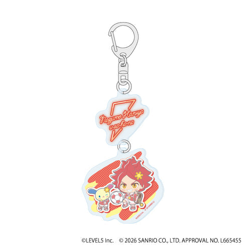 『イナズマイレブン×サンリオキャラクターズ』連結アクリルキーホルダー09/南雲晴矢×ウサハナ(コラボイラスト)【202609再販】