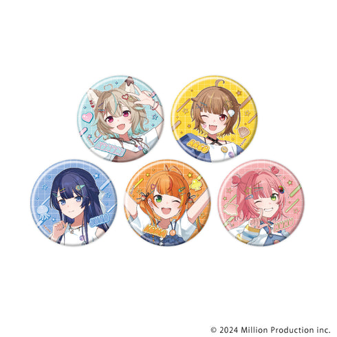 『Million Production』缶バッジ07/コンプリートセット(全5種) お揃いTシャツver.(描き起こしイラスト)