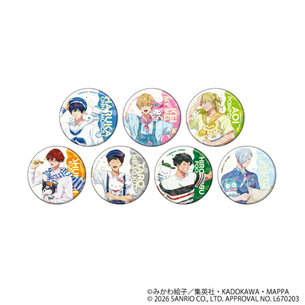 『忘却バッテリー×サンリオキャラクターズ』ホログラム缶バッジ01/コンプリートセット(全7種)(コラボイラスト)