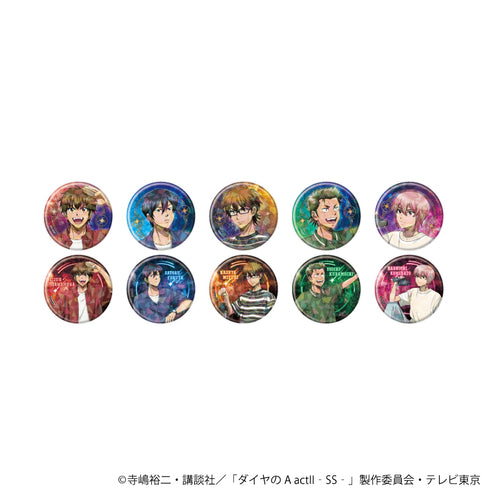 『ダイヤのA actII -Second Season-』ホログラム缶バッジ(57mm)03/コンプリートセット(全10種)(描き下ろしイラスト)