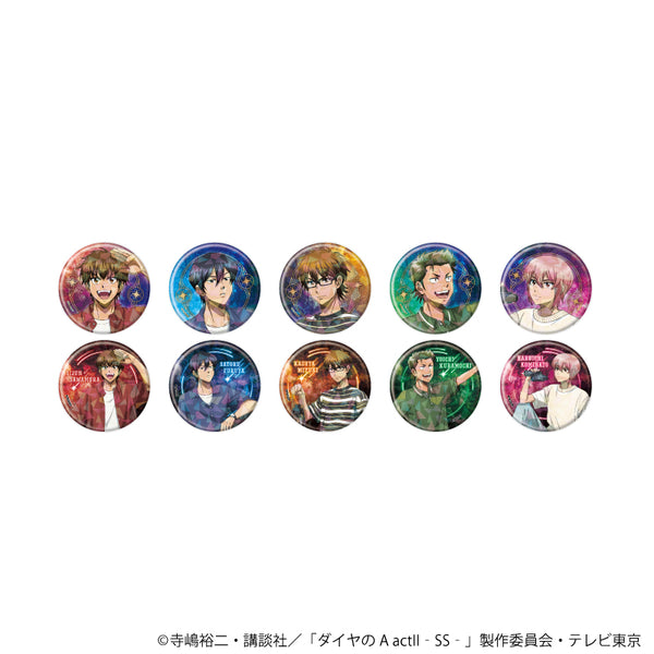 『ダイヤのA actII -Second Season-』ホログラム缶バッジ(57mm)03/コンプリートセット(全10種)(描き下ろしイラスト)