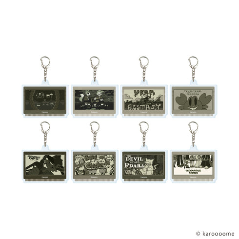 "karoooome knowledge" Acrylic Keychain 01 / Complete Set (All 8 Varieties) (Official Illustration)