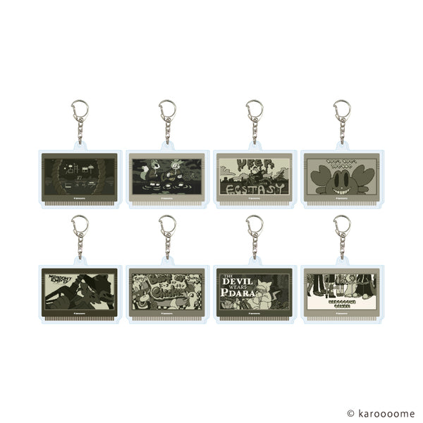 "karoooome knowledge" Acrylic Keychain 01 / Complete Set (All 8 Varieties) (Official Illustration)