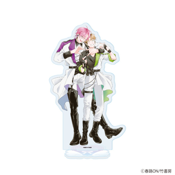 《春路ON老師》壓克力立牌01/「團體推BL特展~與偶像們的咖啡時光~」(全新繪製插圖)