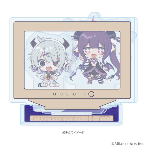『ゆんゆん電波シンドローム』アクリルスタンドプレート01/Qちゃん&ゆんゆんA(ミニキャライラスト)