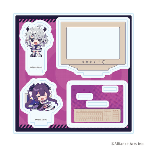 『ゆんゆん電波シンドローム』アクリルスタンドプレート02/Qちゃん&ゆんゆんB(ミニキャライラスト)