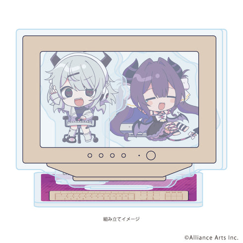『ゆんゆん電波シンドローム』アクリルスタンドプレート02/Qちゃん&ゆんゆんB(ミニキャライラスト)