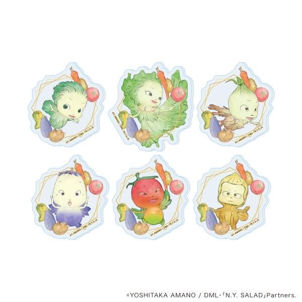 『やさいのようせい N.Y.SALAD』アクリルプレートバッジ01/コンプリートセット(全6種)(公式イラスト)