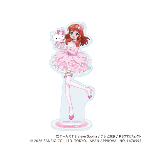 『プリティーシリーズ×サンリオキャラクターズ』アクリルスタンド01/春音あいら×ハローキティ(コラボイラスト)