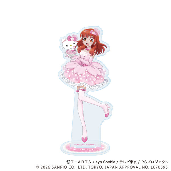 『プリティーシリーズ×サンリオキャラクターズ』アクリルスタンド01/春音あいら×ハローキティ(コラボイラスト)