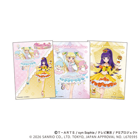 『プリティーシリーズ×サンリオキャラクターズ』L版ブロマイド3枚セット05/夢川ゆい×リトルツインスターズ&華園しゅうか×コロコロクリリン(コラボイラスト)