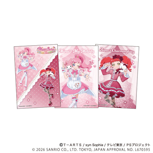 『プリティーシリーズ×サンリオキャラクターズ』L版ブロマイド3枚セット06/桃山みらい×マイメロディ&赤城あんな×チャーミーキティ(コラボイラスト)