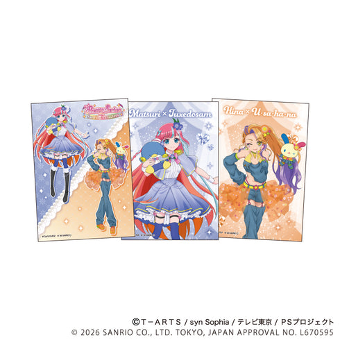 『プリティーシリーズ×サンリオキャラクターズ』L版ブロマイド3枚セット07/陽比野まつり×タキシードサム&弥生ひな×ウサハナ(コラボイラスト)