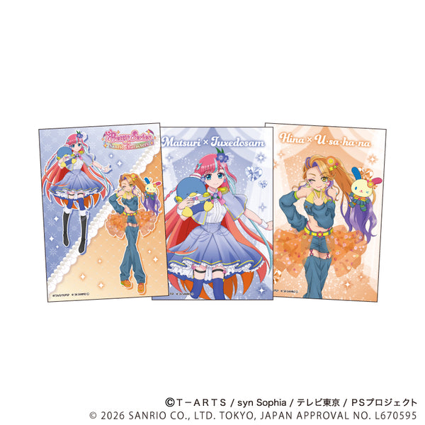 『プリティーシリーズ×サンリオキャラクターズ』L版ブロマイド3枚セット07/陽比野まつり×タキシードサム&弥生ひな×ウサハナ(コラボイラスト)