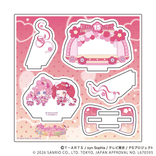 『プリティーシリーズ×サンリオキャラクターズ』アクリルスタンドプレート06/桃山みらい×マイメロディ&赤城あんな×チャーミーキティ(コラボイラスト)