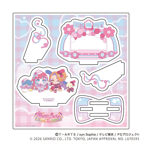 『プリティーシリーズ×サンリオキャラクターズ』アクリルスタンドプレート07/陽比野まつり×タキシードサム&弥生ひな×ウサハナ(コラボイラスト)