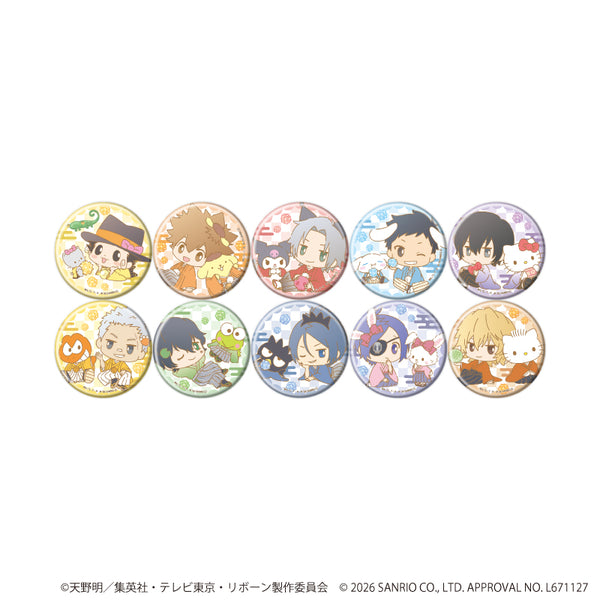 『家庭教師ヒットマンREBORN!×SANRIO CHARACTERS』缶バッジ57ミリ09/コンプリートセット(全10種)(コラボイラスト)