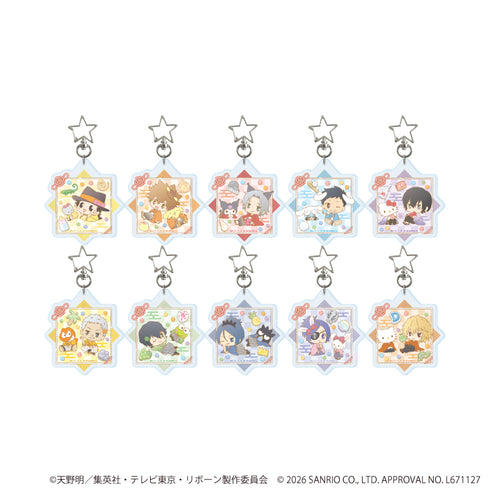 『家庭教師ヒットマンREBORN!×SANRIO CHARACTERS』星型ナスカンアクリルキーホルダー01/コンプリートセット(全10種)(コラボイラスト)