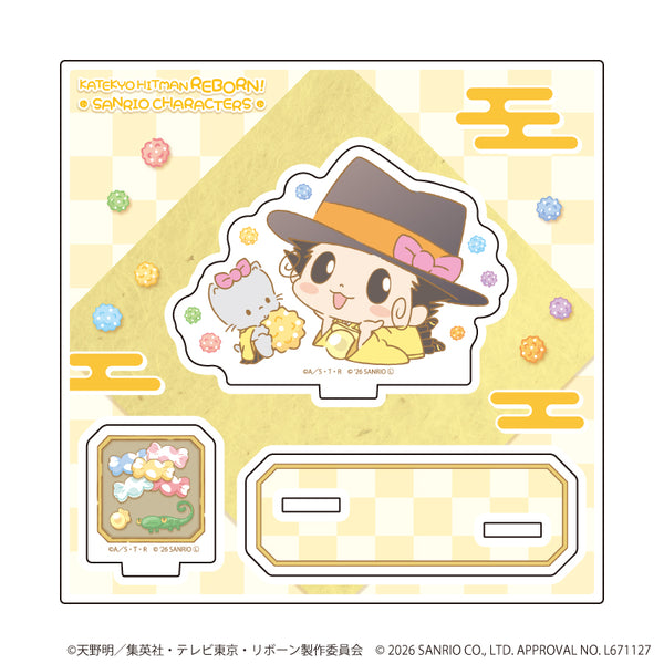 『家庭教師ヒットマンREBORN!×SANRIO CHARACTERS』アクリルスタンドプレート11/リボーン×ニャニィニュニェニョン(コラボイラスト)