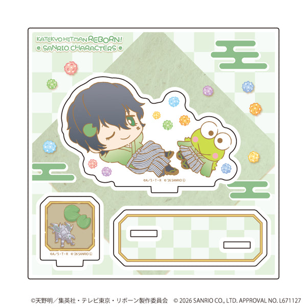 『家庭教師ヒットマンREBORN!×SANRIO CHARACTERS』アクリルスタンドプレート17/ランボ×けろけろけろっぴ(コラボイラスト)