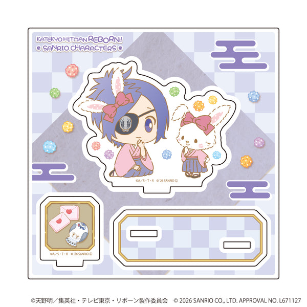 『家庭教師ヒットマンREBORN!×SANRIO CHARACTERS』アクリルスタンドプレート19/クローム髑髏×ウィッシュミーメル(コラボイラスト)
