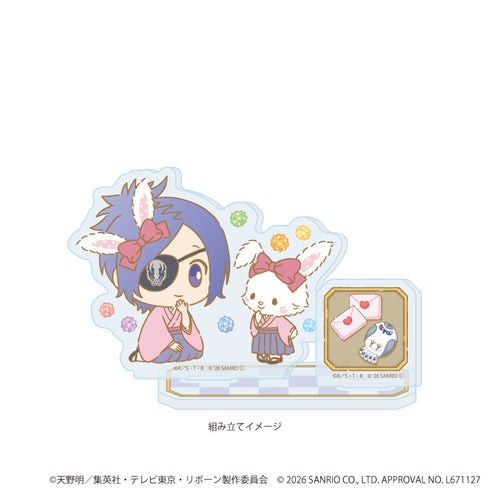 『家庭教師ヒットマンREBORN!×SANRIO CHARACTERS』アクリルスタンドプレート19/クローム髑髏×ウィッシュミーメル(コラボイラスト)