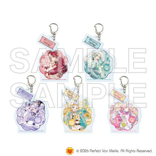 "Multiple Illustrators × Chupa Chups" Acrylic Keychain with Attachments 01 / Complete Set (5 Varieties Total) (Collaboration Illustrations)